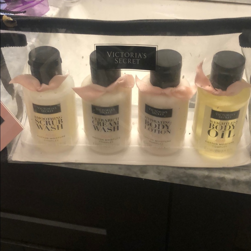 Victoria’s Secret ultimate moisture to go kit.
